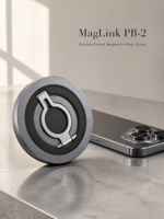 Support de téléphone magnétique double face personnalisé OEM/ODM avec logo, boucle de maintien rotative à 360° en ABS ultra-fin pour doigt