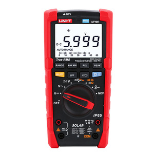 Multimètre numérique Uni-T UT196 6000 comptes True RMS Solar Pro IP65 étanche pour usage professionnel - Product Image 4