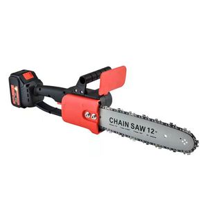 Scie à chaîne sans fil 48V 12 pouces, scies à chaîne électriques à batterie pour le bois, 2 chaînes, scie à chaîne sans fil E Commence - Product Image 5