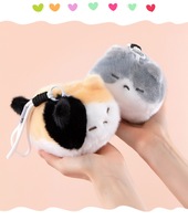 Porte-clés en peluche chat mignon sous licence, nouveau, en gros, personnalisé, en stock usine, pendentif de sac à dos en forme de poupée de dessin animé, cadeau