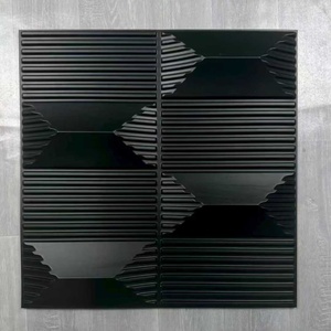 Paneles Decorativos de Pared Interiores Geométricos Modernos <span class=keywords><strong>en</strong></span> 3D de PVC Personalizados, Azulejos DIY de 19.7 x 19.7 Pulgadas para Sala de Estar, Vestíbulo, Dormitorio, Oficina, <span class=keywords><strong>TV</strong></span> - Product Image 1
