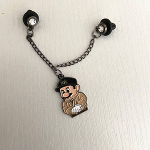 Bon marché Stock masques de théâtre sourire et pleurer visage chaîne chapeau épingles en émail épingle à chaîne en métal - Product Image 3