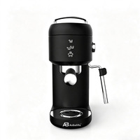 Anbolife - Cafetera Espresso Compacta de Diseño Elegante de 20 Bares, Calentamiento Instantáneo, Bloque Térmico, Varilla de Vapor de Acero Inoxidable, OEM CE