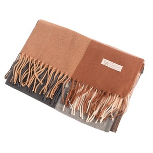 Bufanda de Mujer a Cuadros de Imitación de Cachemira, Chal Cálido de Algodón y Lino Estilo Coreano, Venta al por Mayor con Logotipo Personalizado - Product Image 3