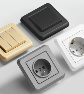 White 4 Gang 1 Way Wall <b>Switch</b> Modern Electrical <b>Light</b> <b>Switch</b> Socket for Home Hotel Apartment - Product Image 3
