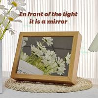 Lampe Jésus Vierge 4D LED avec cadre en bois, image lumineuse, veilleuse, message inspirant Esprit Saint, chrétienne, Noël, intérieur
