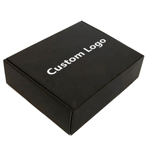 Biểu Tượng Tùy Chỉnh Sinh Thái Thân Thiện Với Thư Di Chuyển Hộp Carton Logo In Giấy Màu Đen Bao Bì Các Tông Cho Quần Áo Trang Phục Bao Bì Hộp - Product Image 6