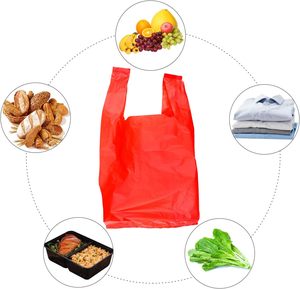 Biodegradable T-Shirt Bags with Handles for Business & Shopping <b>Packaging</b> Customizable PE <b>Material</b> Grocery & Retail Use - Product Image 5