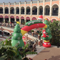 Arche gonflable de père noël de noël d'arbre de décoration de festival extérieur de prix usine