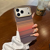 Coque de téléphone magnétique ultra-fine en fibre de carbone avec texture, protection PC pour iPhone 17 16 15 14 13 12 Pro Max