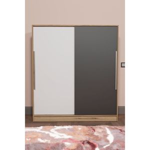 Armario Moderno Zambak con Puertas Corredizas, Cajones y Estantes Convertibles, Armario Ahorrador de Espacio con Función Plegable para Hoteles - Product Image 6