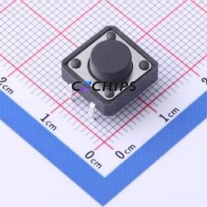 TS-KG1103-BB60F Tactile Switch Through hole-4P,12x12mm Switch Single Pole Single Throw Round Button 2.5N Through Hole - Product Image 1