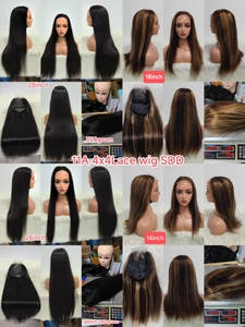 Letsfly 4x4 <b>Lace</b> Closure Straight Hair Bangs <b>Wigs</b> 10A 11A Raw Virgin Brazilian <b>Wigs</b> 100% Human Hair 14 to 32inch 250 to 350gram - Product Image 3