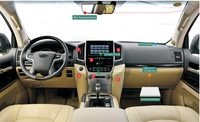 Kit de rétrofit de décodeur Android 13 128 Go pour Landcruiser Interface Android Auto Compatible avec Toyota LC200 2016-2021 Module CarPlay sans fil