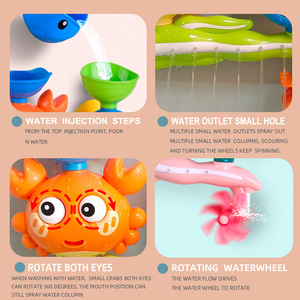 Giocattoli da bagno per bambini Set di plastica acqua granchi filatura per la balneazione all'ingrosso vasca da bagno per bambini - Product Image 4