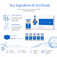 Sérum Ampoule au Collagène DRHG avec Hyaluronate de Sodium, Collagène Soluble, Hydratant, Anti-Rides, Soin de la Peau