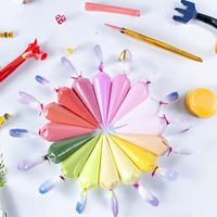 Colle crème non toxique 100g, 30 couleurs, 100g, bricolage, étui pour iPhone, épingle à cheveux, crème fouettée, simulation de colle à l'argile, emballée