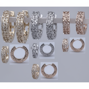 Graziosi orecchini a bottone in oro bianco 18K con perle di zircone di diamanti accessori di bellezza alla moda per gioielli placcati in oro - Product Image 1