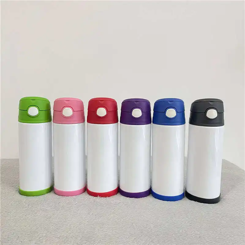 350ml 12 oz water bottles children kids Bouncing cup Stainless Steel Double Wall Insulation Tumbler With Straw