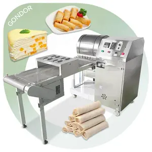 Full Automatic Continuous Ethiopia Make Injera Crepe Pancake Maker Grill Spring Roll Process Machine China