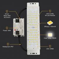 Lentille LED en plastique verticale populaire 80x150 degrés, 64 LED, 50 Watts, pour module