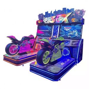 Consola de Juego Arcade de Motociclismo para Dos Jugadores, Simulador Operado con Monedas, Construcción de Metal y Plástico, Compatible con Inglés - Product Image 6