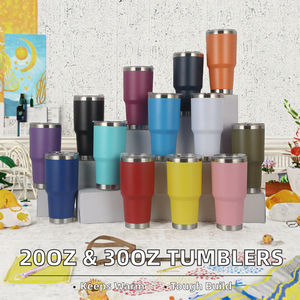 Gobelets isothermes classiques en acier inoxydable à double paroi de 30 oz et 20 oz avec couvercle, grande capacité, portables, pour le voyage et le vin - Product Image 2