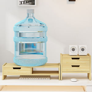 Bureau en bois massif à faire soi-même, support de moniteur à 2 niveaux avec étagères de rangement <span class=keywords><strong>pour</strong></span> ordinateur, iMac, <span class=keywords><strong>imprimante</strong></span>, ordinateur <span class=keywords><strong>portable</strong></span> - Product Image 2