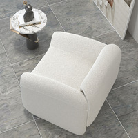 Fauteuil Simple de Luxe pour Salon, Fauteuil Crabe Artistique en Laine d'Agneau, Designer Moderne, Loisirs, Meuble de Maison Tendance