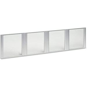 Alera ALEVA301730 Clear <b>Glass</b> Door Set with Silver <b>Frame</b> 17 In. X 16 In. for 72 In. Wide Hutch-4/Set - Product Image 3