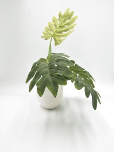 Pot en céramique blanche simple pour plantes artificielles, ornements de jardin, design personnalisé de haute qualité - Product Image 2