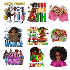 تصميم مخصص للفتيات من المصنع بالألوان من Plastisol Dtf تصاميم نقل جاهزة للضغط - Product Image 1