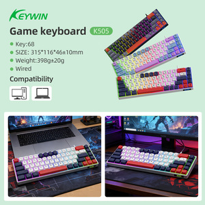 <span class=keywords><strong>Clavier</strong></span> à membrane filaire mini Keywin OEM, disposition personnalisée, 68 touches, couleurs mélangées, éclairage LED, pour <span class=keywords><strong>ordinateur</strong></span> de <span class=keywords><strong>bureau</strong></span>, jeux - Product Image 2