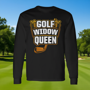 T-shirt à manches longues Golf Widow Queen pour femmes golfeuses, vêtements décontractés - Product Image 3