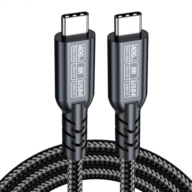 40gbps Pd 240w Usb-c to Usb-c 1m Charging Thunderbolt 4 Usb4 Cable 8k60hz with E-marker Chip
