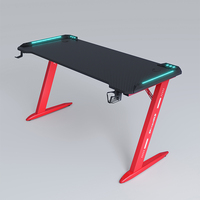 Table d'ordinateur de bureau moderne YZ, noire, en forme de Z, bureau de jeu pour les joueurs