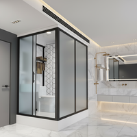 Salle de bain préfabriquée personnalisable haut de gamme pour espaces publics avec fonctionnalités de qualité supérieure - Cabine de douche économique de qualité supérieure