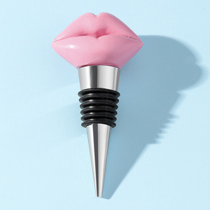Lip Shape <b>Wine</b> Stopper Red Plastic Sealing Bottle Plug Valentine Wedding Favor Gift - Product Image 4