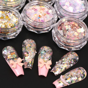 Wholesale Mixed Color Nail <b>Sequins</b> Flakes Set Irregular Iridescent Nail <b>Art</b> Glitter Decorations CE & MSDS Certified - Product Image 3