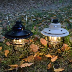 Retro <b>Camping</b> <b>Lantern</b> <b>Led</b> Rechargeable Battery Warm White Light Outdoor Portable Tent <b>Lantern</b> - Product Image 2