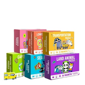 Lettres de grande taille Aimants ABC de l'alphabet animal mignon pour réfrigérateur Animaux Jouets Ensemble éducatif Jeux d'apprentissage de l'orthographe pour les tout-petits - Product Image 1