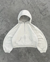 Ensemble Homme Survêtement Deux Pièces Molleton Lourd Pantalon Large et Sweat à Capuche Zip-up Oversize Personnalisé Fabricant