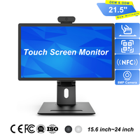 Écran tactile LCD de bureau 21,5 pouces Full HD avec câble Type-C, compatible Windows et Android, idéal pour les supermarchés et les cafés