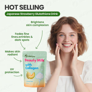 Cantaloupe bubuk minuman kolagen susu kecantikan rasa stroberi bubuk minuman Glutathione & kelembaban pemutih asam hialuronat - Product Image 3