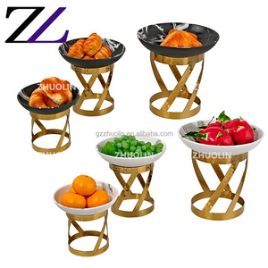 Juego de 3 Platos de Vidrio Negro de Lujo, Elevadores Cuadrados de Acero Inoxidable para Buffet, Soporte para Cupcakes de Boda, Exhibidores de Alimentos - Product Image 5