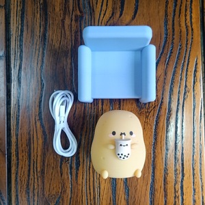 Lampe de chevet en silicone pour bébé, jouet personnalisé en forme d'ours mignon d'anime, lumière chaude pour enfants, lampe de nuit en silicone LED kawaii pour bébé - Product Image 6