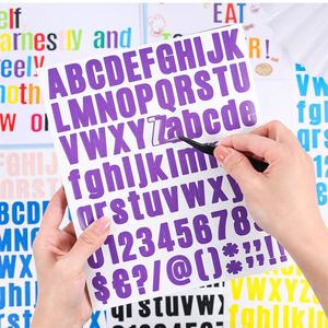 Autocollants en acrylique alphabet scintillants écologiques et imperméables, lettres imprimées en héliogravure, vernissage mat, taille personnalisée - Product Image 3