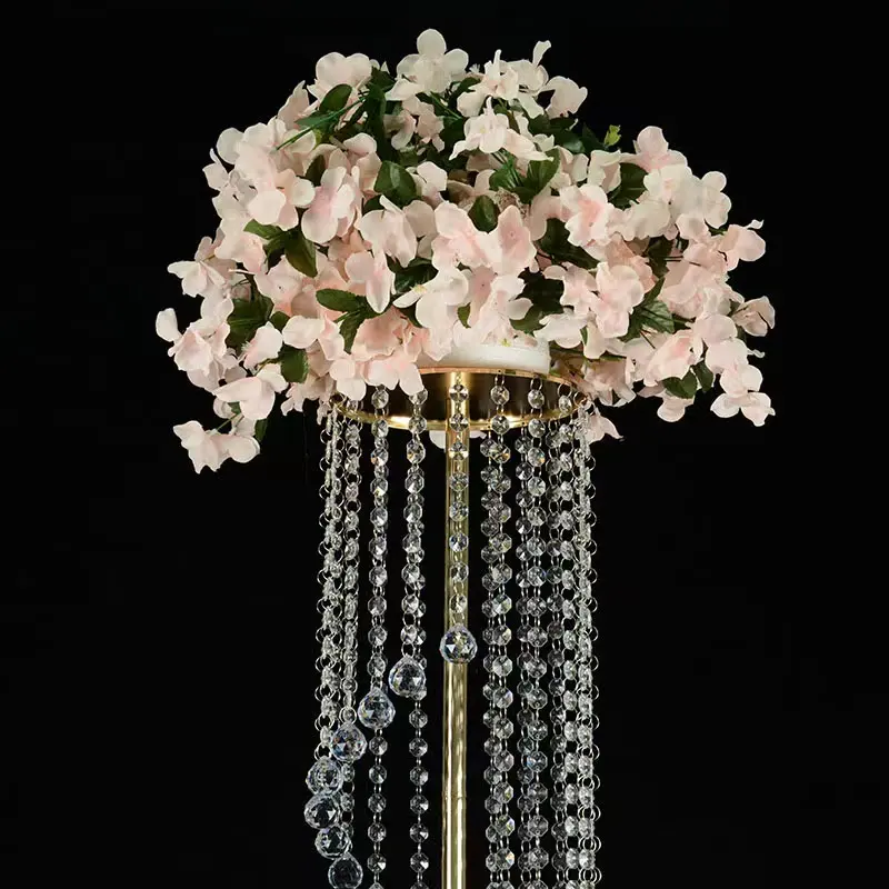 การออกแบบใหม่สไตล์คลาสสิก2022ดอกไม้ยอดนิยมยืนชิ้นศูนย์จัดงานแต่งงานสำหรับตกแต่งตาราง