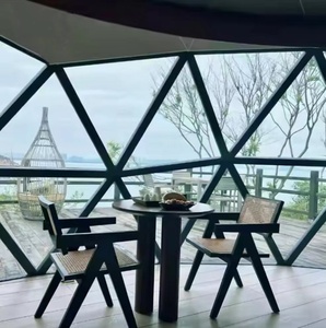 เต็นท์ทรงกลมอลูมิเนียมอัลลอยด์กันน้ำกลางแจ้ง geodesic โดมแก้วสำหรับตั้งแคมป์และโรงแรม - Product Image 2