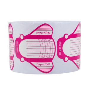 Papier Nail Art Conseils Extension Forme Guide Bande Professionnel UV Gel <span class=keywords><strong>Faux</strong></span> <span class=keywords><strong>Ongles</strong></span> Français Autocollant Moule Pochoir Manucure Outil Rose - Product Image 5